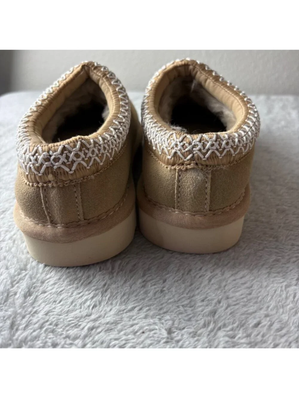 UGG Tasman II Fleece Lined Slippers Shoes Girls 5 Chestnut New Gorpcore